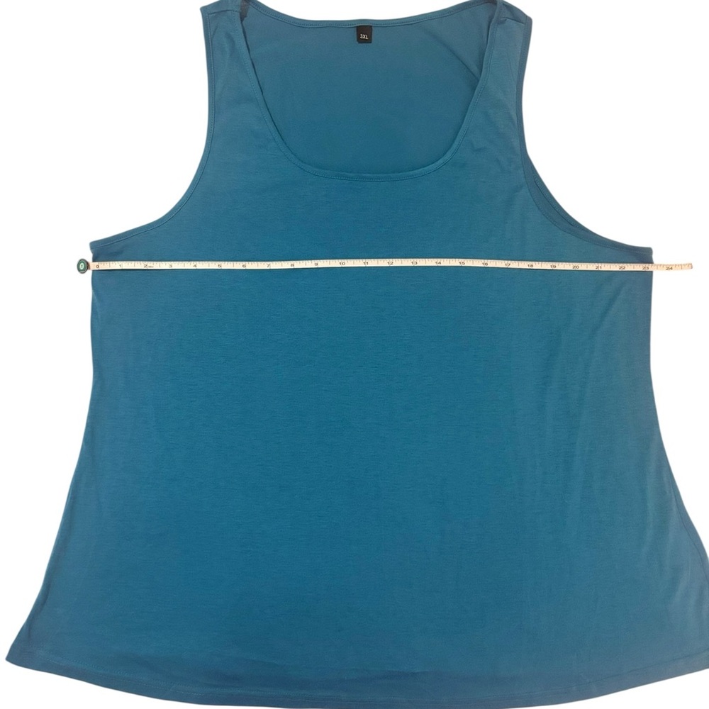 NWOT Teal Scoop Neck Women's Tank Top 3X - Picture 3 of 5